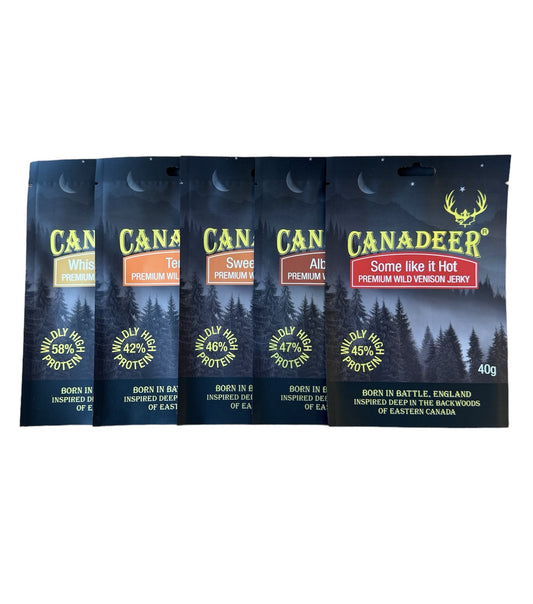 One of Each Flavour - Venison Jerky 6 x 40g
